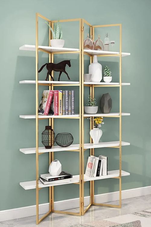 W Katlanır Gold Metal Vitrin