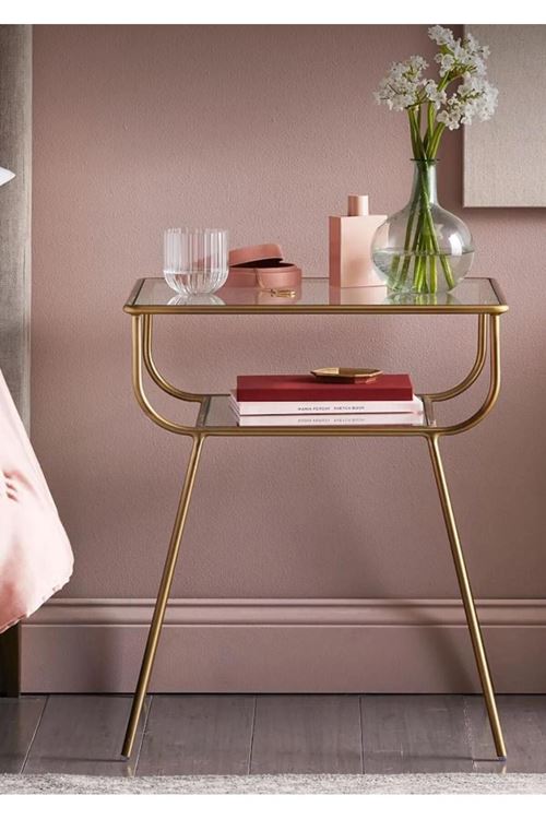 Gold Geyik Yan Sehpa