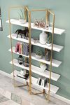 W Katlanır Gold Metal Vitrin