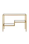 Simple Metal Gold Camlı Dresuar