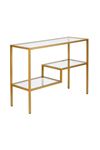 Simple Metal Gold Camlı Dresuar